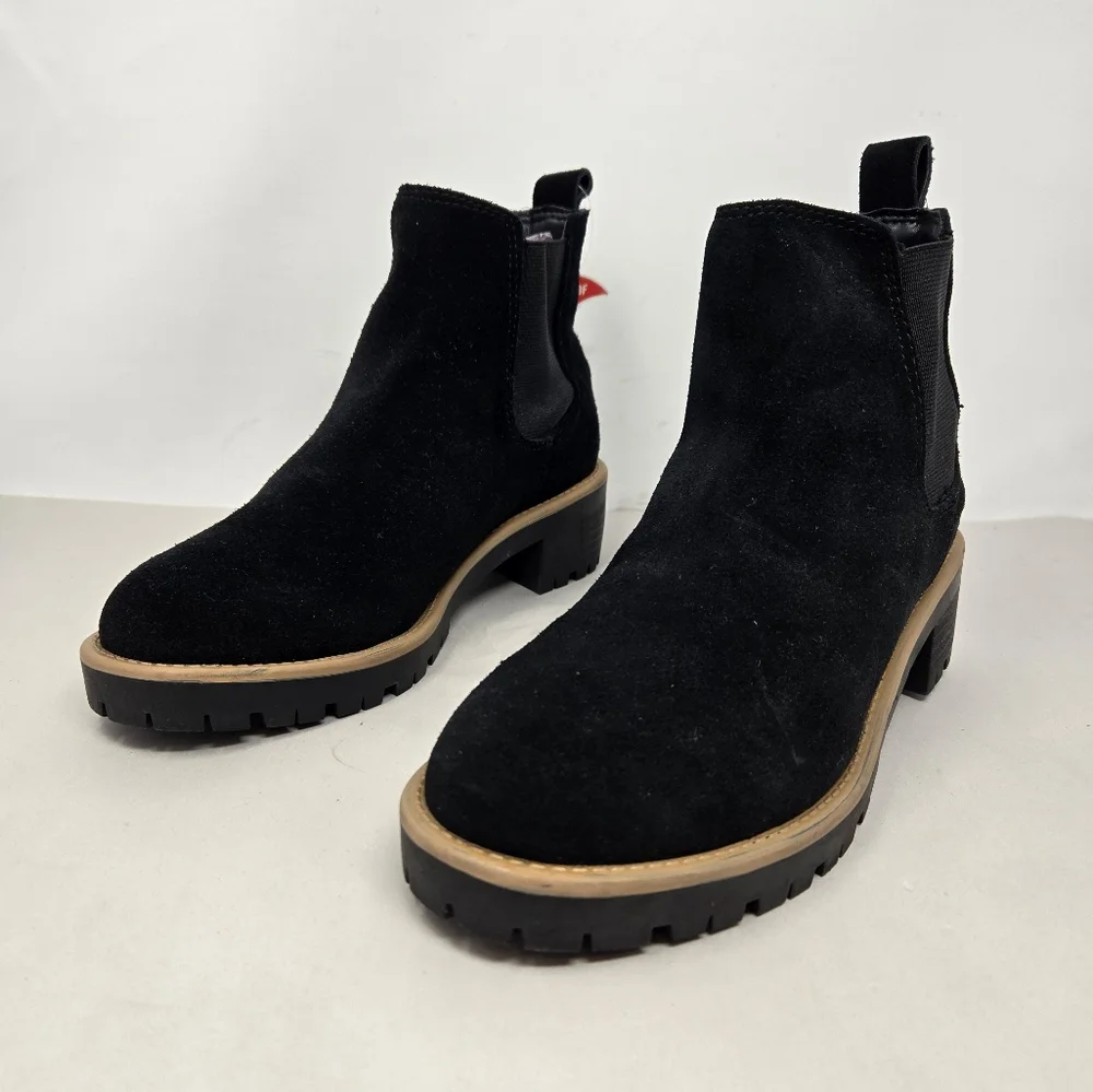 Blondo Waterproof Womens Booties Sz 7M Black Suede Chelsea Ankle Pull On Casual - Picture 3 of 11